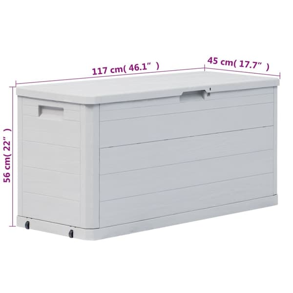 The Living Store Puutarhan Varastoarkku 280 L Vaaleanharmaa -  Ulkotilan säilytyslaatikot