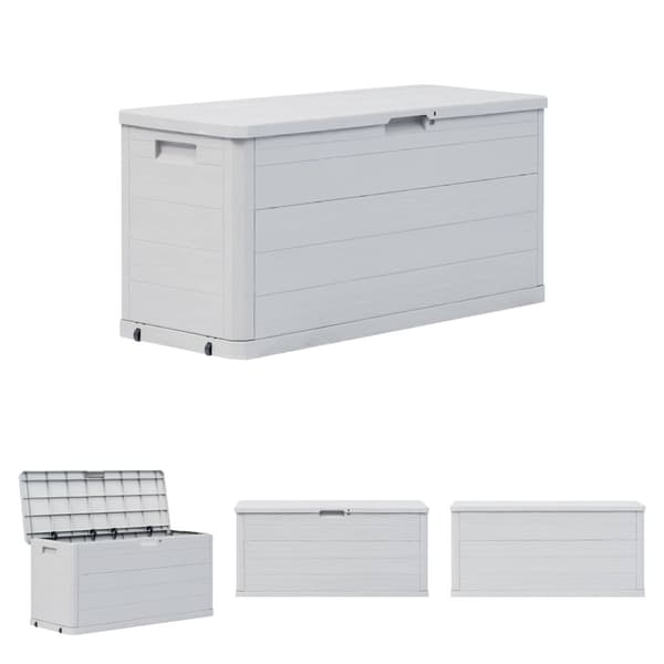 The Living Store Dynbox 280 liter ljusgrå -  Dynboxar