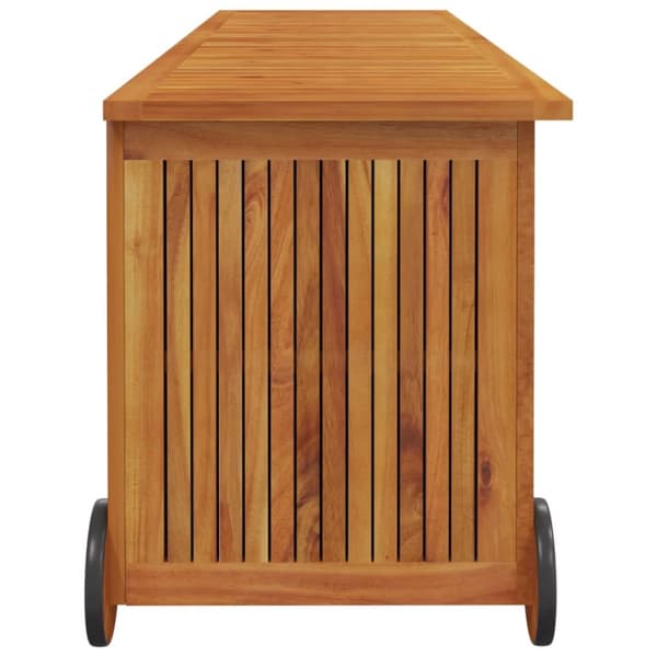 The Living Store Ulkosäilytyslaatikko pyörillä 150x50x58 cm täysi akasiapuu -  Ulkotilan säilytyslaatikot