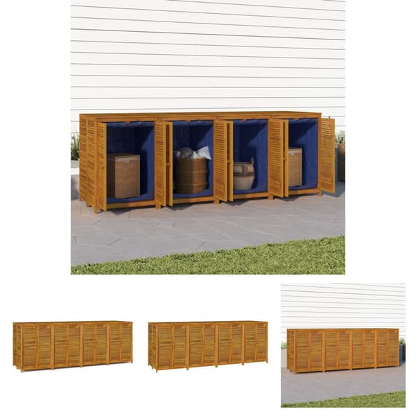 The Living Store Ulkosäilytyslaatikko 280x87x104 cm täysi akasiapuu -  Ulkotilan säilytyslaatikot