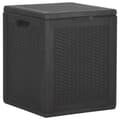 Miniatyrbillede 2 af 8: The Living Store opbevaringsboks til haven 90 l PP-rattan sort -  Udendørs opbevaringskasser