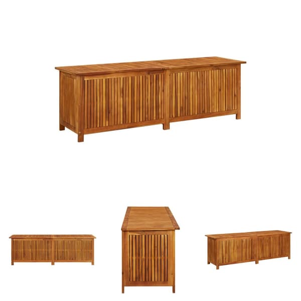 The Living Store Puutarhan varastolaatikko 175x50x58 cm täysi akaasiapuu -  Ulkotilan säilytyslaatikot