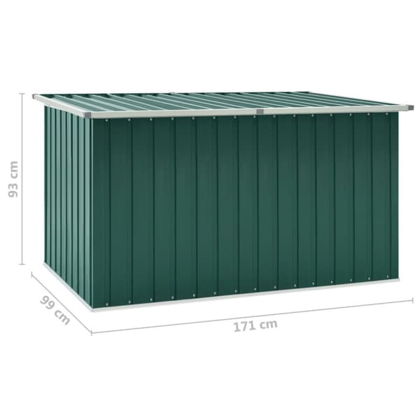 The Living Store opbevaringskasse til haven 171x99x93 cm grøn -  Udendørs opbevaringskasser