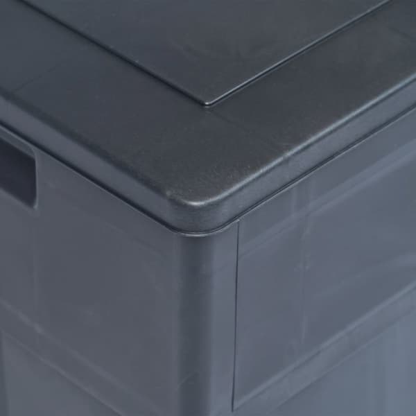 The Living Store Dynbox 320 liter svart -  Dynboxar