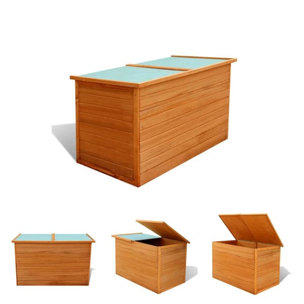 The Living Store Puutarhan säilytyslaatikko 126  x 72 x 72 cm puu -  Ulkotilan säilytyslaatikot