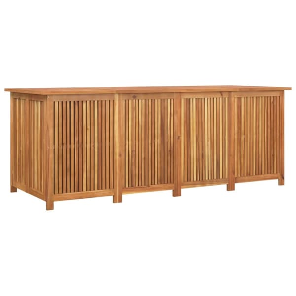 The Living Store opbevaringsboks til haven 200x80x75 cm massivt træ -  Udendørs opbevaringskasser