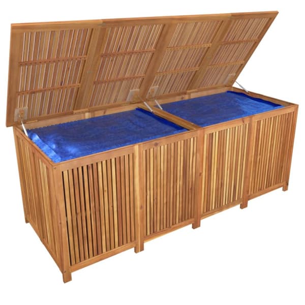 The Living Store opbevaringsboks til haven 200x80x75 cm massivt træ -  Udendørs opbevaringskasser