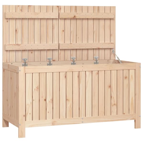 The Living Store opbevaringskasse til haven 121x55x64 cm massivt fyrretræ -  Udendørs opbevaringskasser
