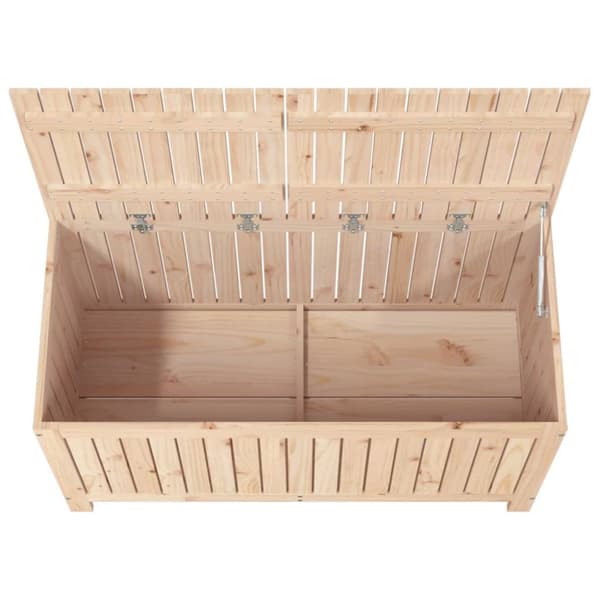 The Living Store opbevaringskasse til haven 121x55x64 cm massivt fyrretræ -  Udendørs opbevaringskasser