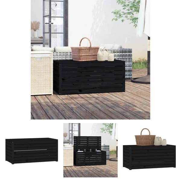 The Living Store Puutarhalaatikko musta 101x50,5x46,5 cm täysi mänty -  Ulkotilan säilytyslaatikot