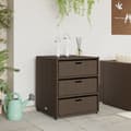 Miniatyrbillede 4 af 11: The Living Store opbevaringsskab til haven 55x59x69 cm polyrattan brun -  Udendørs opbevaringskasser
