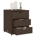Miniatyrbillede 6 af 11: The Living Store opbevaringsskab til haven 55x59x69 cm polyrattan brun -  Udendørs opbevaringskasser