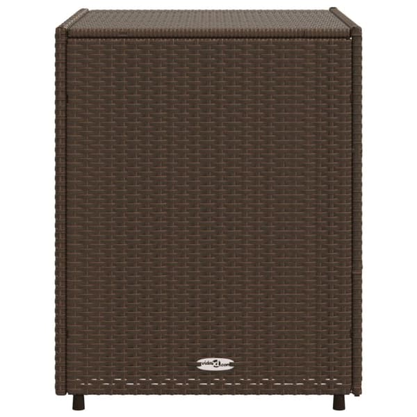 The Living Store opbevaringsskab til haven 55x59x69 cm polyrattan brun -  Udendørs opbevaringskasser