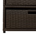 Miniatyrbillede 11 af 11: The Living Store opbevaringsskab til haven 55x59x69 cm polyrattan brun -  Udendørs opbevaringskasser