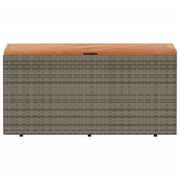 The Living Store Puutarhan säilytyslaatikko harmaa 110x50x54 cm polyrottinki -  Ulkotilan säilytyslaatikot