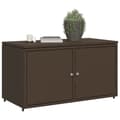 Miniatyrbillede 5 af 11: The Living Store opbevaringsskab til haven 110x55x60,5 cm polyrattan brun -  Udendørs opbevaringskasser