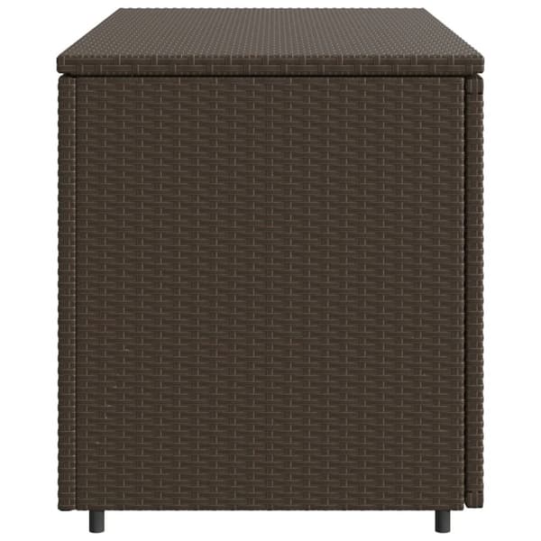 The Living Store opbevaringsskab til haven 110x55x60,5 cm polyrattan brun -  Udendørs opbevaringskasser