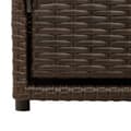 Miniatyrbillede 11 af 11: The Living Store opbevaringsskab til haven 110x55x60,5 cm polyrattan brun -  Udendørs opbevaringskasser