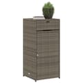 Miniatyrbillede 5 af 11: The Living Store opbevaringsskab til haven 55x55x111 cm polyrattan grå -  Udendørs opbevaringskasser