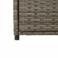 Miniatyrbillede 11 af 11: The Living Store opbevaringsskab til haven 55x55x111 cm polyrattan grå -  Udendørs opbevaringskasser
