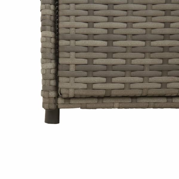 The Living Store opbevaringsskab til haven 55x55x111 cm polyrattan grå -  Udendørs opbevaringskasser