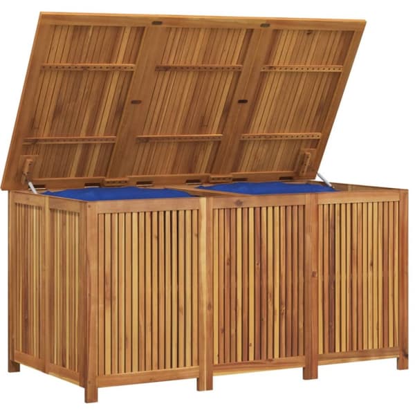 The Living Store opbevaringsboks til haven 150x80x75 cm massivt akacietræ -  Udendørs opbevaringskasser