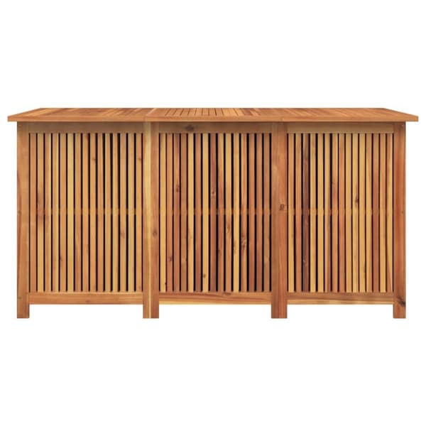 The Living Store opbevaringsboks til haven 150x80x75 cm massivt akacietræ -  Udendørs opbevaringskasser