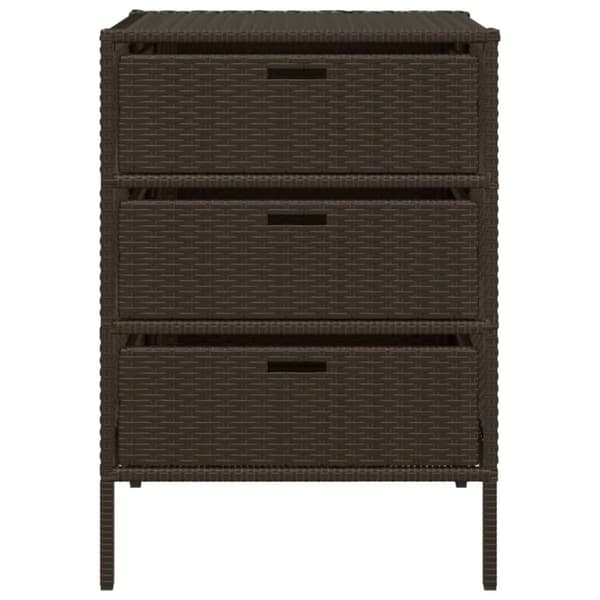 The Living Store Trädgårdsskåp brun 55x59x80 cm konstrotting -  Dynboxar