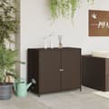 Miniatyrbillede 4 af 11: The Living Store opbevaringsskab til haven 83x45x76 cm polyrattan brun -  Udendørs opbevaringskasser