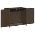 Miniatyrbillede 7 af 11: The Living Store opbevaringsskab til haven 83x45x76 cm polyrattan brun -  Udendørs opbevaringskasser