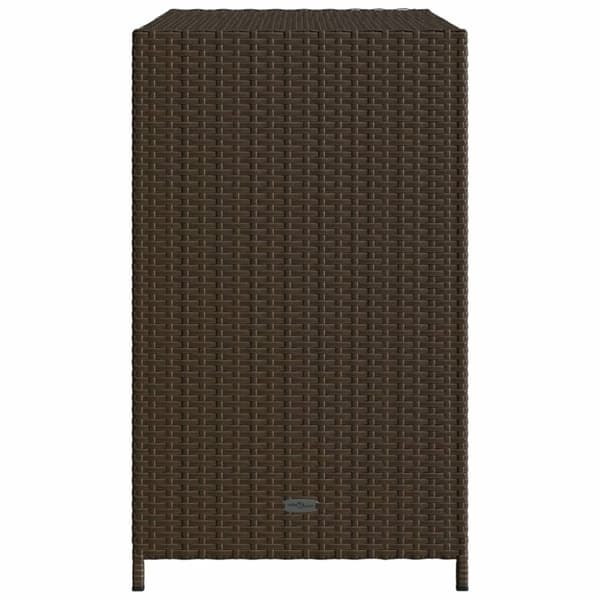 The Living Store opbevaringsskab til haven 83x45x76 cm polyrattan brun -  Udendørs opbevaringskasser