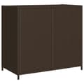 Miniatyrbillede 10 af 11: The Living Store opbevaringsskab til haven 83x45x76 cm polyrattan brun -  Udendørs opbevaringskasser