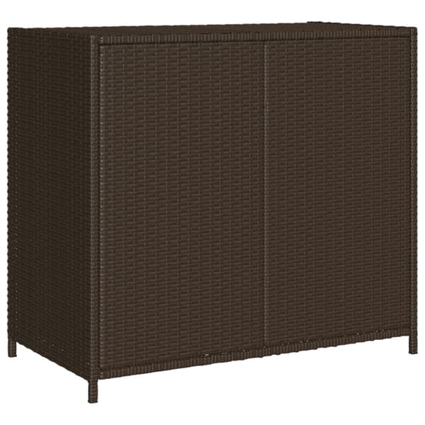 The Living Store opbevaringsskab til haven 83x45x76 cm polyrattan brun -  Udendørs opbevaringskasser