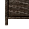 Miniatyrbillede 11 af 11: The Living Store opbevaringsskab til haven 83x45x76 cm polyrattan brun -  Udendørs opbevaringskasser