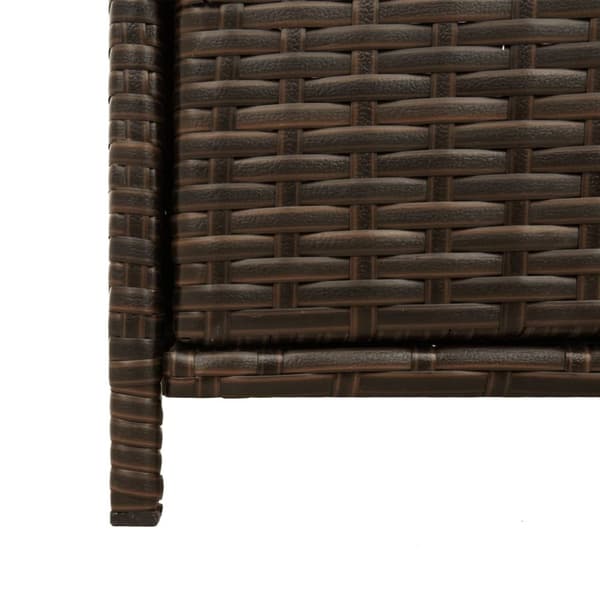 The Living Store opbevaringsskab til haven 83x45x76 cm polyrattan brun -  Udendørs opbevaringskasser