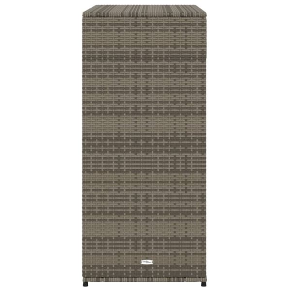 The Living Store Puutarhan säilytyskaappi harmaa 105x55x113 cm polyrottinki -  Ulkotilan säilytyslaatikot