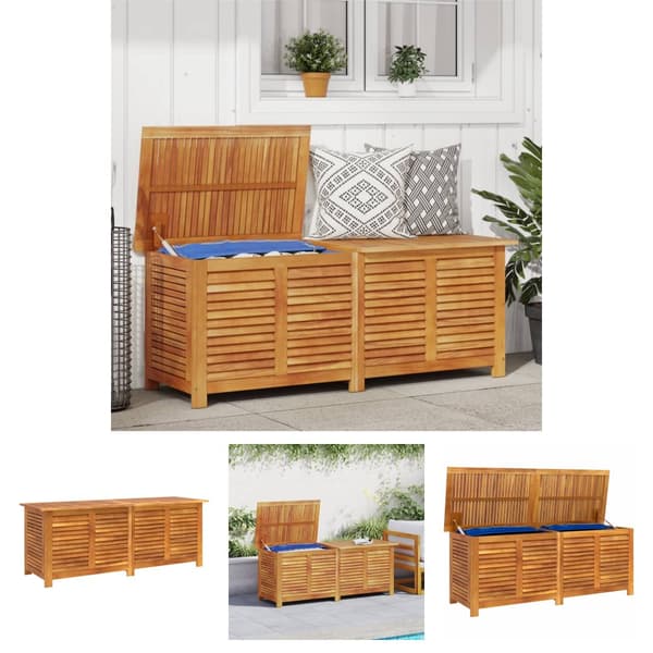 The Living Store opbevaringsboks til haven 150x50x56 cm massivt akacietræ -  Udendørs opbevaringskasser