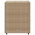 Miniatyrbillede 9 af 11: The Living Store opbevaringsskab til haven 55x59x69 cm polyrattan beige -  Udendørs opbevaringskasser