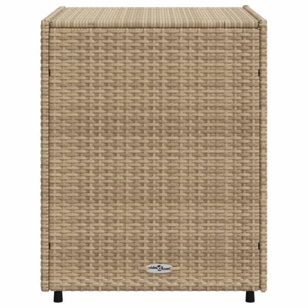 The Living Store opbevaringsskab til haven 55x59x69 cm polyrattan beige -  Udendørs opbevaringskasser