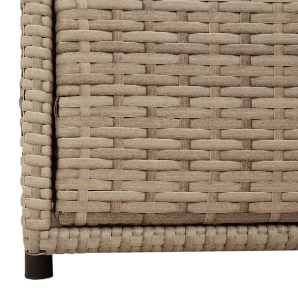 The Living Store opbevaringsskab til haven 55x59x69 cm polyrattan beige -  Udendørs opbevaringskasser