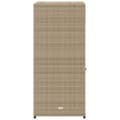 Miniatyrbillede 9 af 11: The Living Store opbevaringsskab til haven 55x55x111 cm polyrattan beige -  Udendørs opbevaringskasser