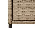 Miniatyrbillede 11 af 11: The Living Store opbevaringsskab til haven 55x55x111 cm polyrattan beige -  Udendørs opbevaringskasser