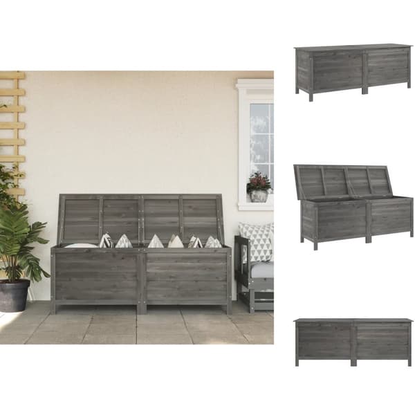 Udendørs opbevaringskasser - Living udendørs opbevaringsboks 150x50x56,5 cm massivt gran antracit