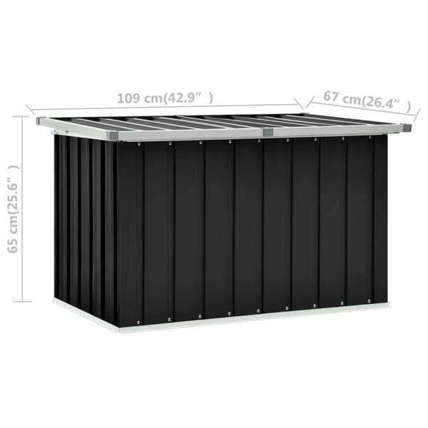 Ulkotilan säilytyslaatikot - Living Puutarhan varastoarkku antrasiitti 109x67x65 cm