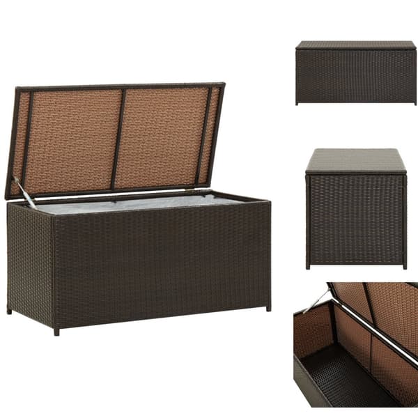 Ulkotilan säilytyslaatikot - Living Puutarhan säilytyslaatikko polyrottinki 100x50x50 cm ruskea