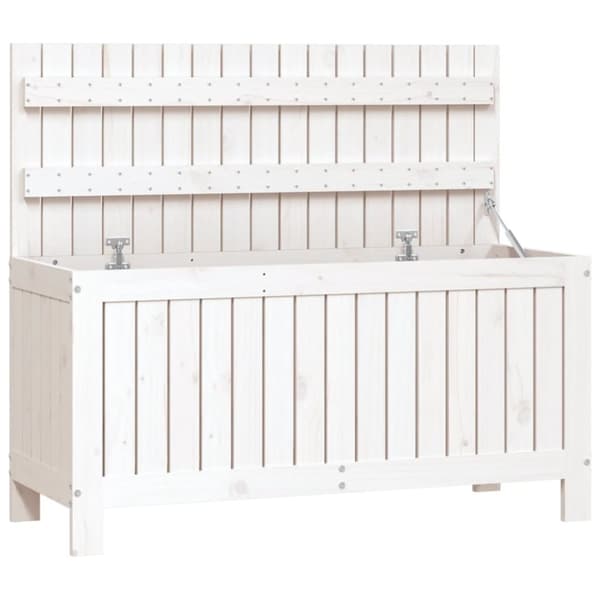 Ulkotilan säilytyslaatikot - Living Säilytyslaatikko valkoinen 108x42,5x54 cm täysi mänty