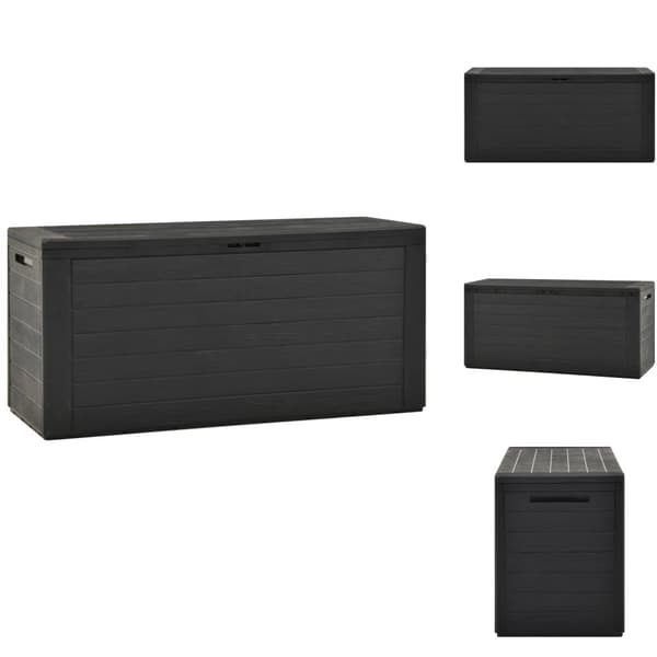 Udendørs opbevaringskasser - Living opbevaringskasse til haven 116x44x55 cm antracitgrå