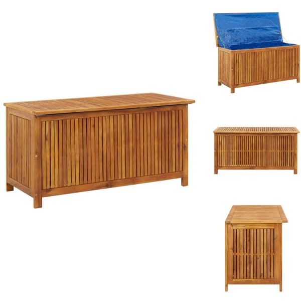 Ulkotilan säilytyslaatikot - Living Puutarhan varastolaatikko 113x50x58 cm täysi akasiapuu
