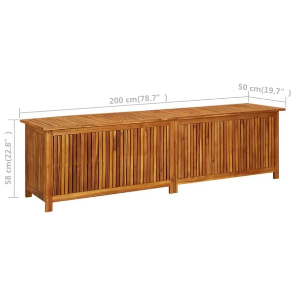 Ulkotilan säilytyslaatikot - Living Puutarhan varastolaatikko 200x50x58 cm täysi akaasiapuu