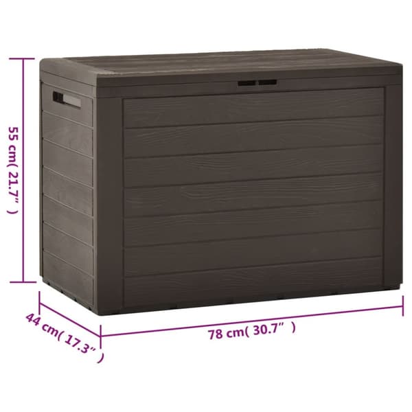 Ulkotilan säilytyslaatikot - Living Puutarhan varastoarkku ruskea 78x44x55 cm